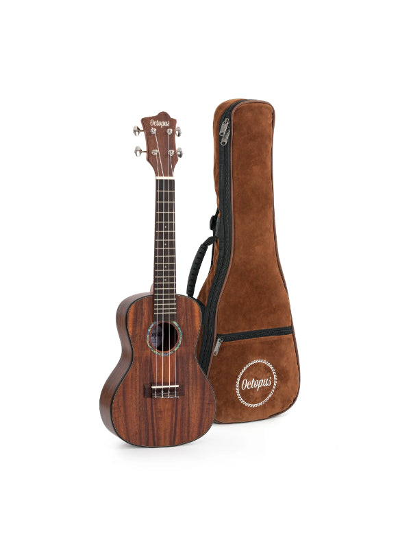 Octopus All solid acacia concert ukulele With Bag