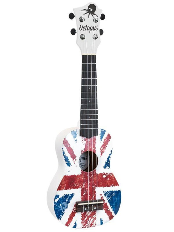 Octopus Flag Series Soprano Ukulele Union Jack White