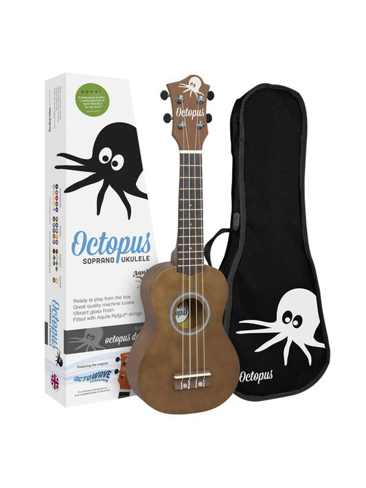 Octopus Natural Series Soprano Ukulele Brown Natural