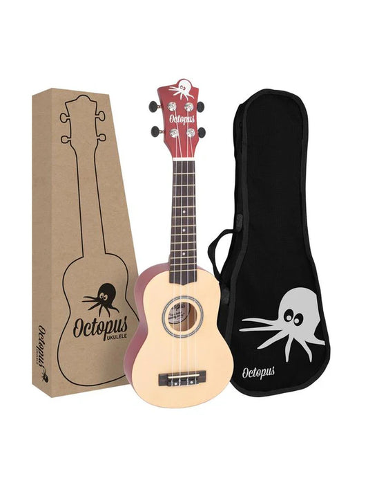 Octopus Natural Series Soprano Ukulele Matt Yellow Natural