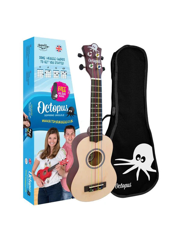 Octopus Ukulele UK200K-YN Soprano Yellow Natural With Bag