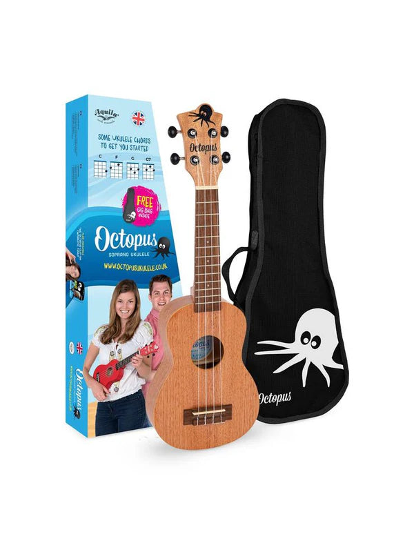 Octopus soprano ukulele Natural With Bag