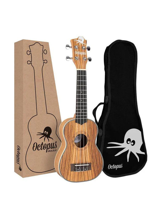 Octopus zebrawood soprano ukulele