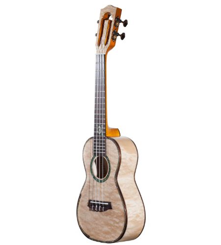 Ohana Limited Edition CK-450QEL Quilted Eucalyptus Concert Ukulele