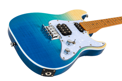 Flight Pathfinder Tenor Electric Ukulele Trans Blue