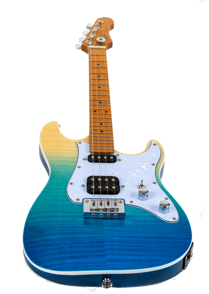 Flight Pathfinder Tenor Electric Ukulele Trans Blue