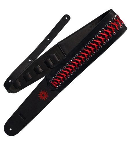 RICHTER GUITAR STRAP PAUL LANDERS BLACK / RED Model 1628