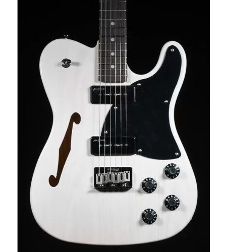 Revelation RFT F-Hole P90 Tele (Trans White) Guitar