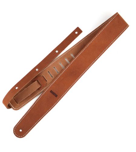 Richter Guitar Strap 1553 - Raw II Contour Waxy Suede Brown