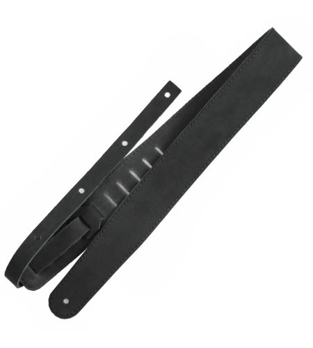 Richter Guitar Strap 1554 - Raw II Contour Waxy Suede Black