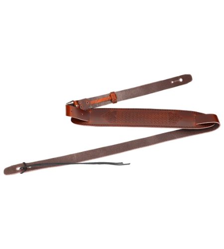 FLIGHT S58 LEATHER UKULELE STRAP W/BUCKLE - BROWN