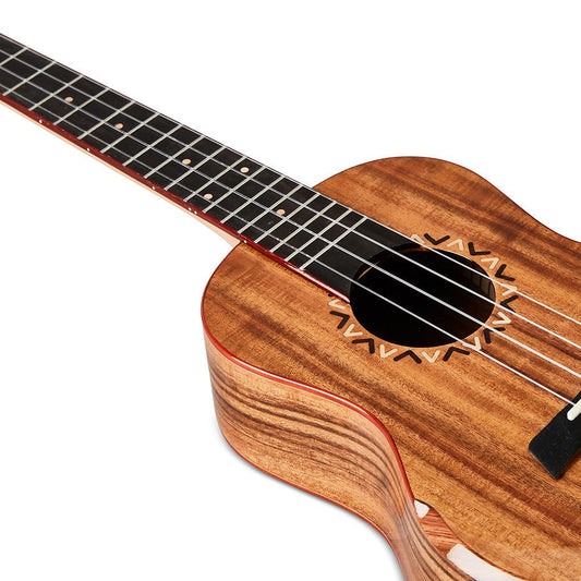 Snail S20T All Solid Flamed Acacia Tenor Ukulele Including premium Snail Padded Gig Bag