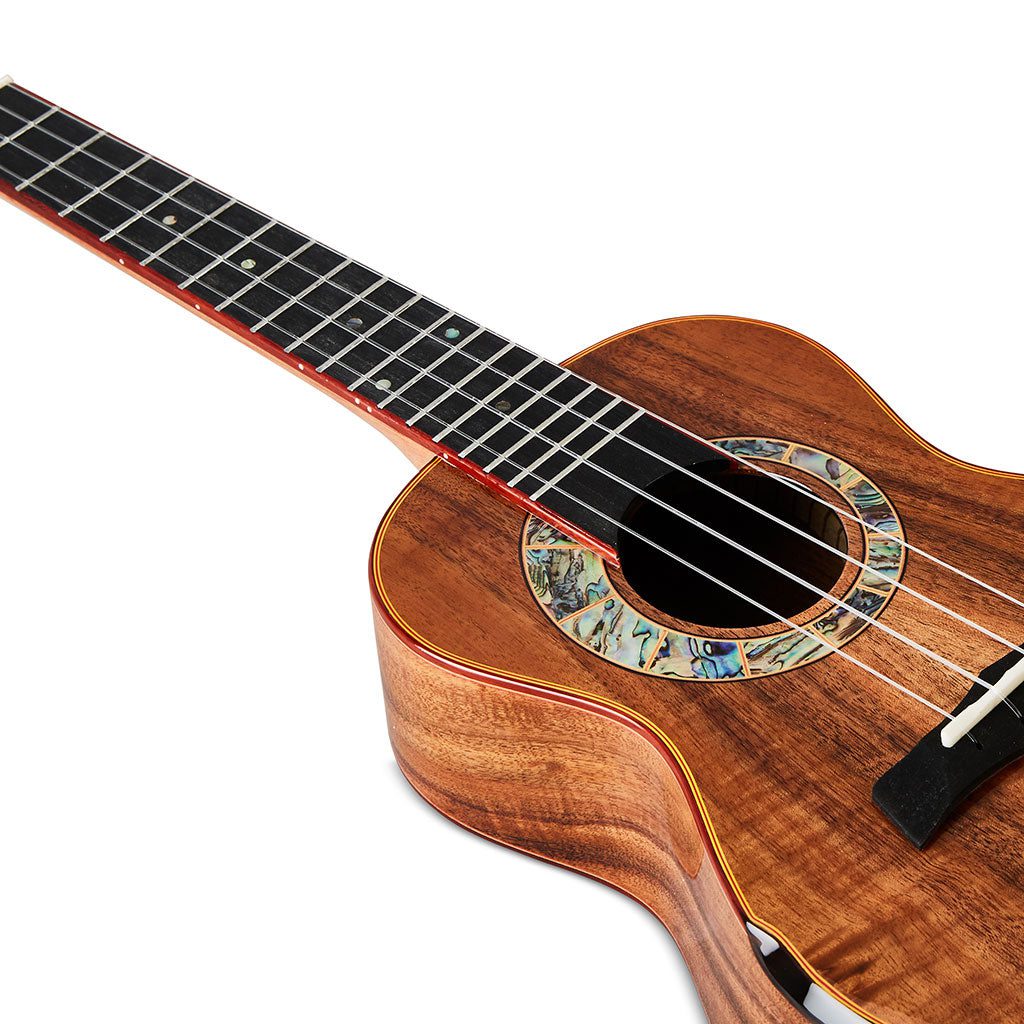 Snail S60C All Solid Flamed Acacia Concert Ukulele Including premium Snail Padded Gig Bag