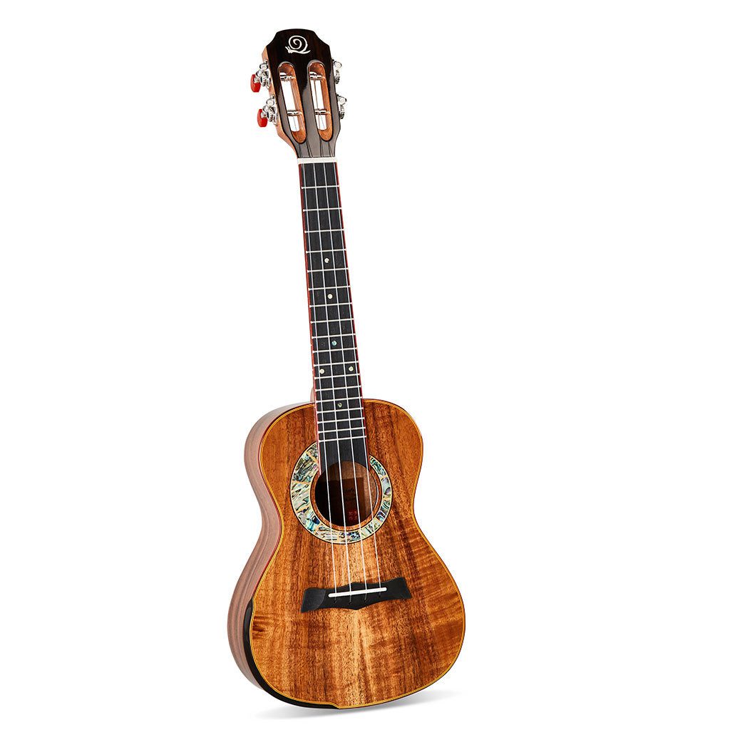 Snail S60C All Solid Flamed Acacia Concert Ukulele Including premium Snail Padded Gig Bag