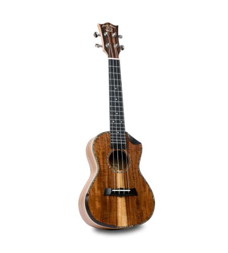 Snail SR-04CE Solid Acacia Top Concert Ukulele Bevel Cutaway Including premium Snail Padded Gig Bag