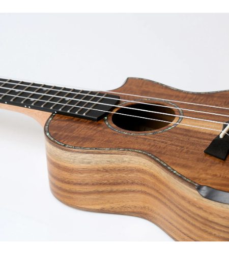 Snail SR-04CE Solid Acacia Top Concert Ukulele Bevel Cutaway Including premium Snail Padded Gig Bag