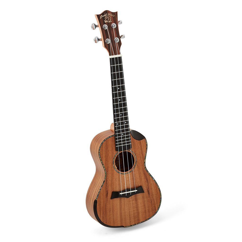 Snail SR-04CEQ Solid Acacia Top Concert Electro-Acoustic Ukulele Bevel Cutaway Including premium Snail Padded Gig Bag