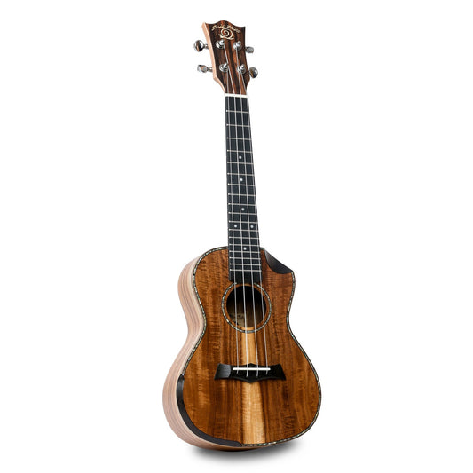 Snail SR-04TE Solid Acacia Tenor Bevel Cutaway Ukulele Including premium Snail Padded Gig Bag