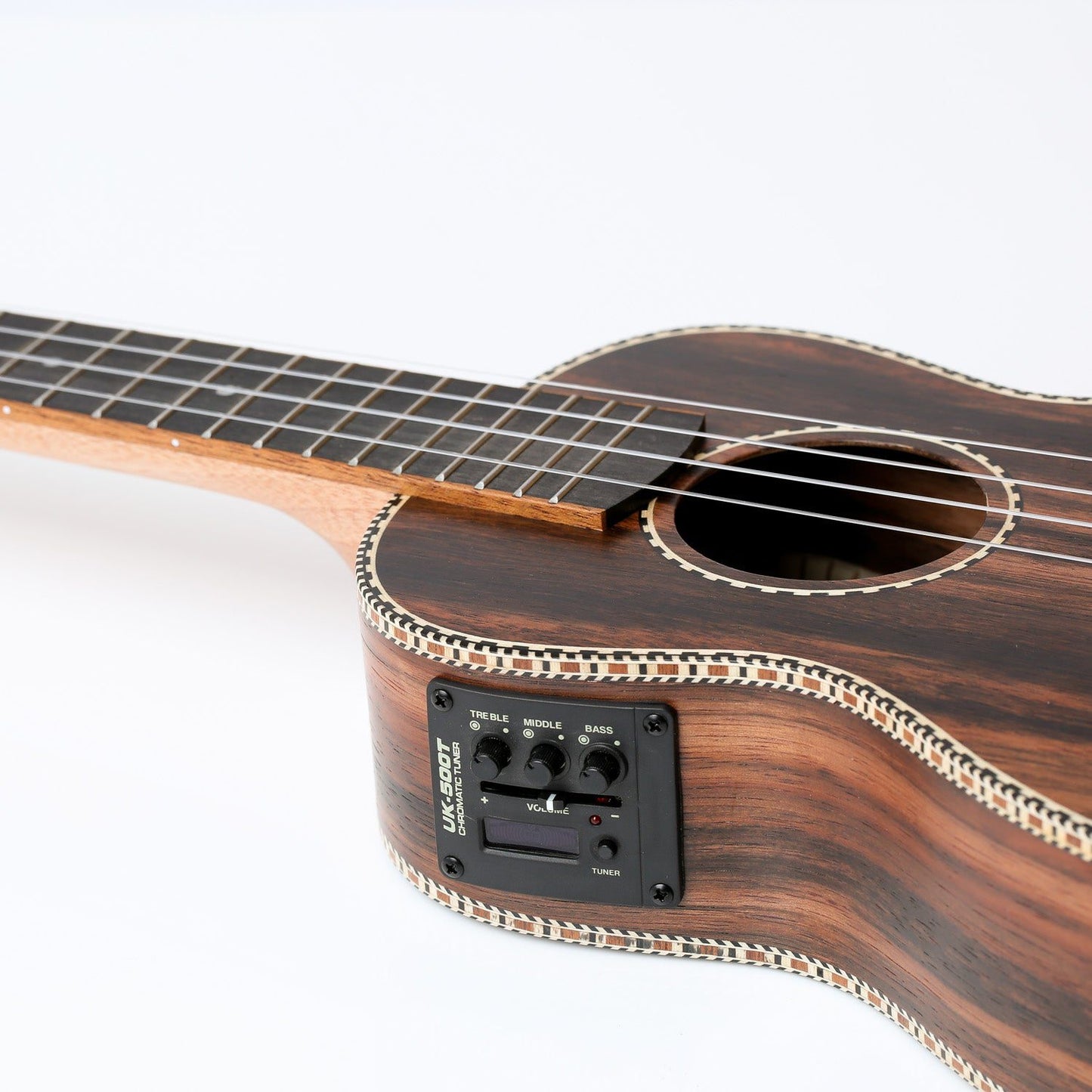 Snail UKS-E220EQ Electro-Acoustic Ebony Soprano Ukulele Including premium Snail Padded Gig Bag