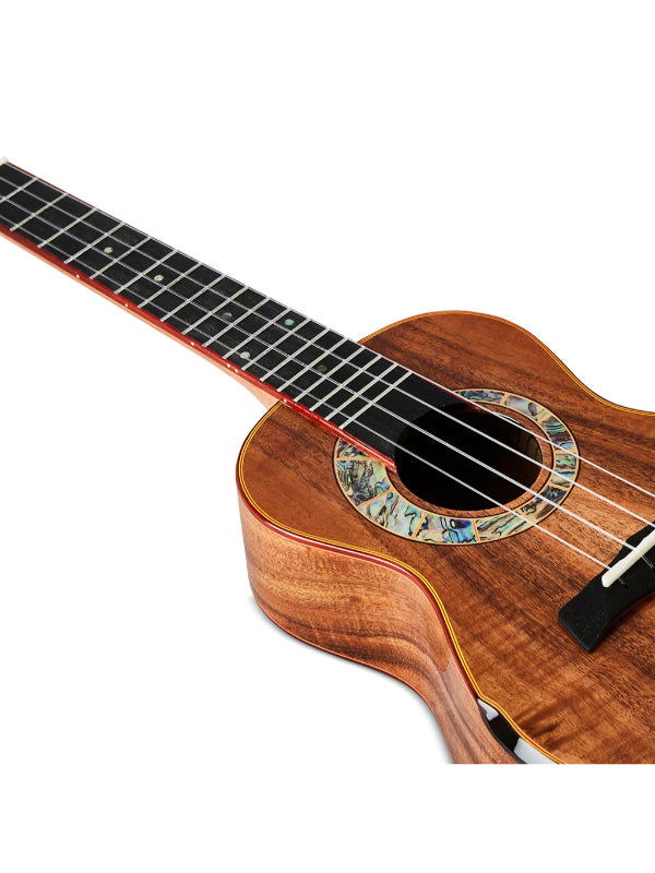 Snail S60C All Solid Flamed Acacia Concert Ukulele
