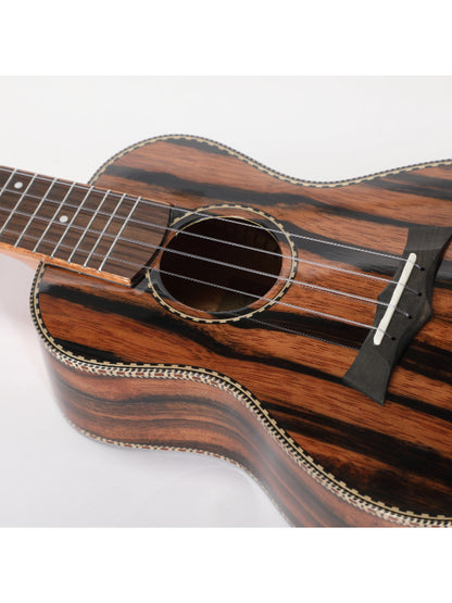 Snail UKC-E498EQ MK2 - Ebony Electro Concert Ukulele, 38MM Nut, Gloss