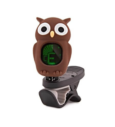 Swiff B7 Owl - Brown Chromatic Tuner for Guitar, Bass, Ukulele & Violin