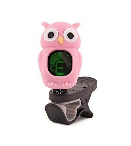 Swiff B7 Owl - Pink Chromatic Tuner for Guitar, Bass, Ukulele & Violin