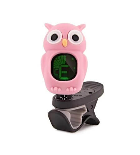 Swiff B7 Owl - Pink Chromatic Tuner for Guitar, Bass, Ukulele & Violin