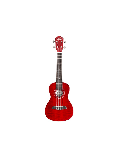 Oscar Schmidt OU2FTR-A-U Concert Ukulele Transparent Red