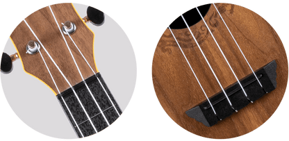 Flight TUC50 Travel Concert Ukulele With Bag - Walnut
