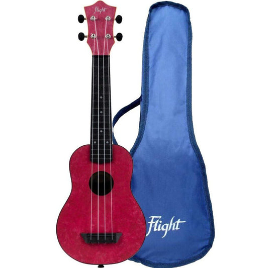 Flight TUS65 Shinmer Travel Ukulele - Ruby