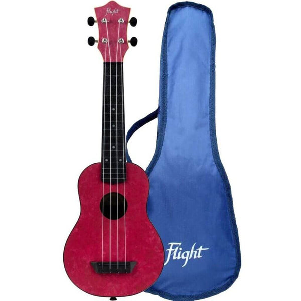 Flight TUS65 Shimmer Travel Soprano Uke - Ruby