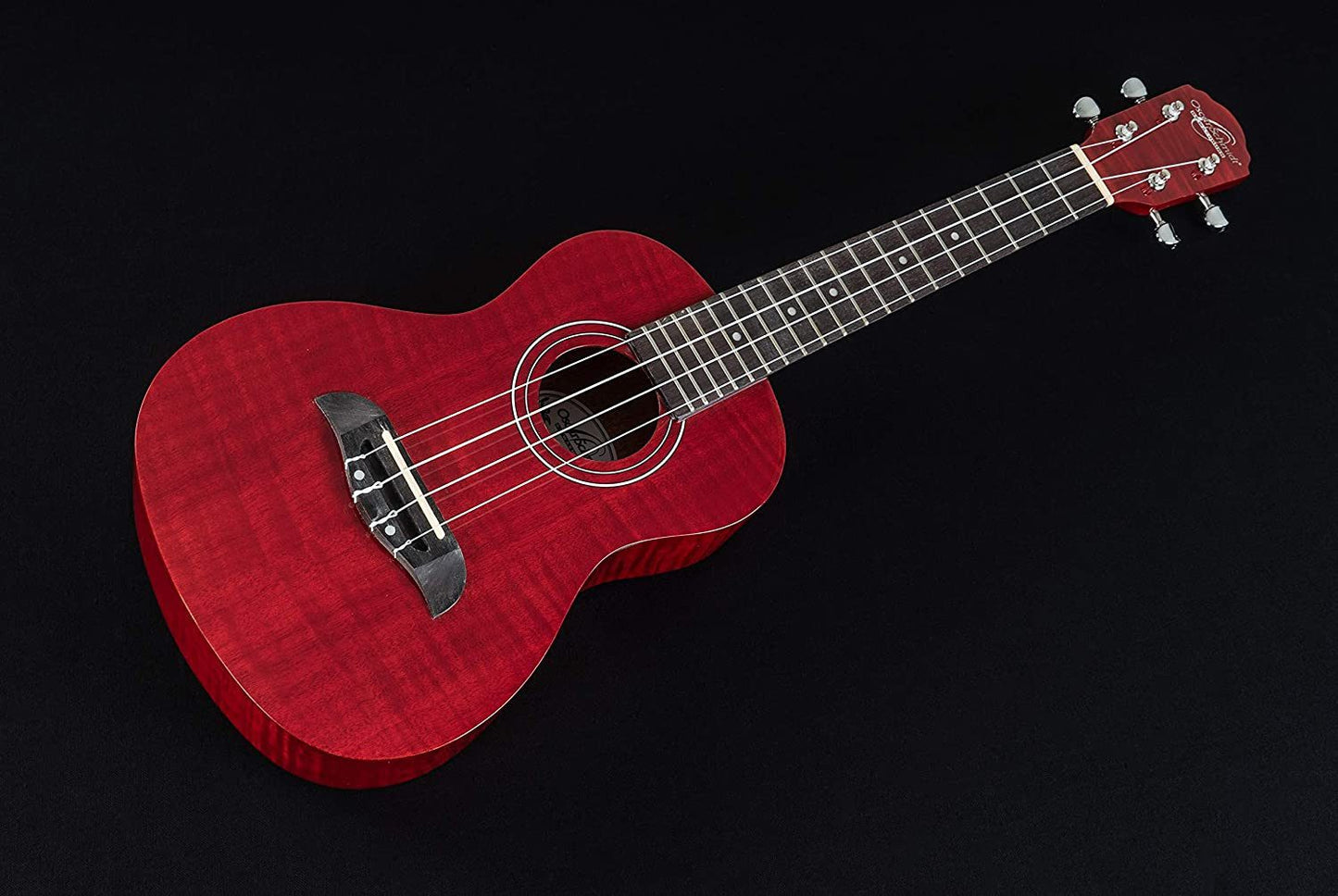 Oscar Schmidt OU2FTR-A-U Concert Ukulele Transparent Red