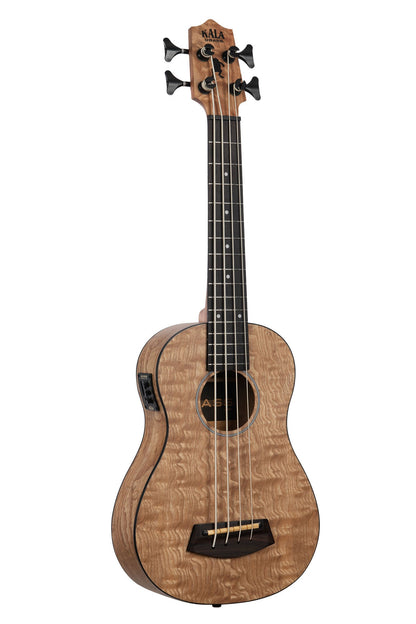 Kala UBASS-QA-FS Quilted Ash Acoustic-Electric Fretted U•BASS® Bass Ukulele