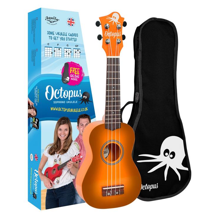 Octopus metallic burst series soprano ukulele