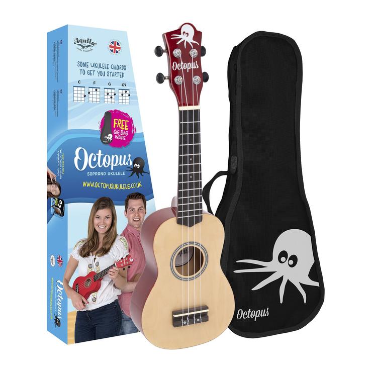 Octopus natural series soprano ukulele