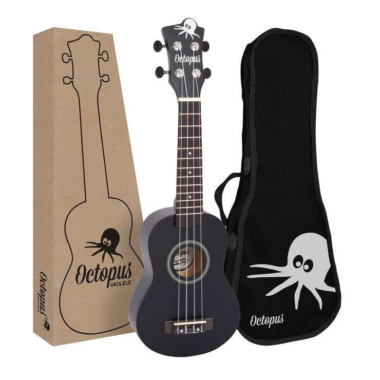 Octopus natural series soprano ukulele Matt black