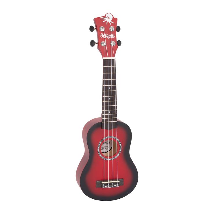 Octopus matt burst series soprano ukulele Red burst