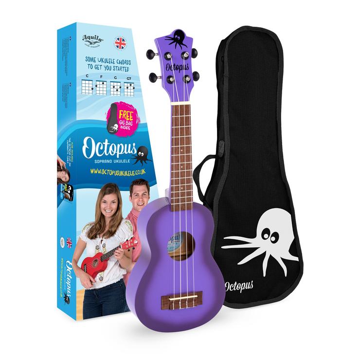 Octopus Soprano Ukulele Purple burst