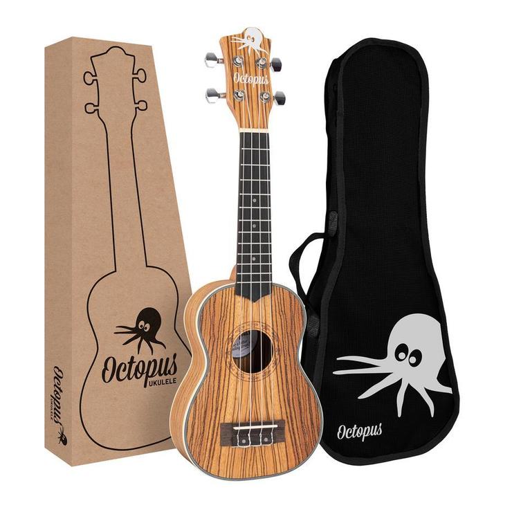 Octopus zebrawood soprano ukulele