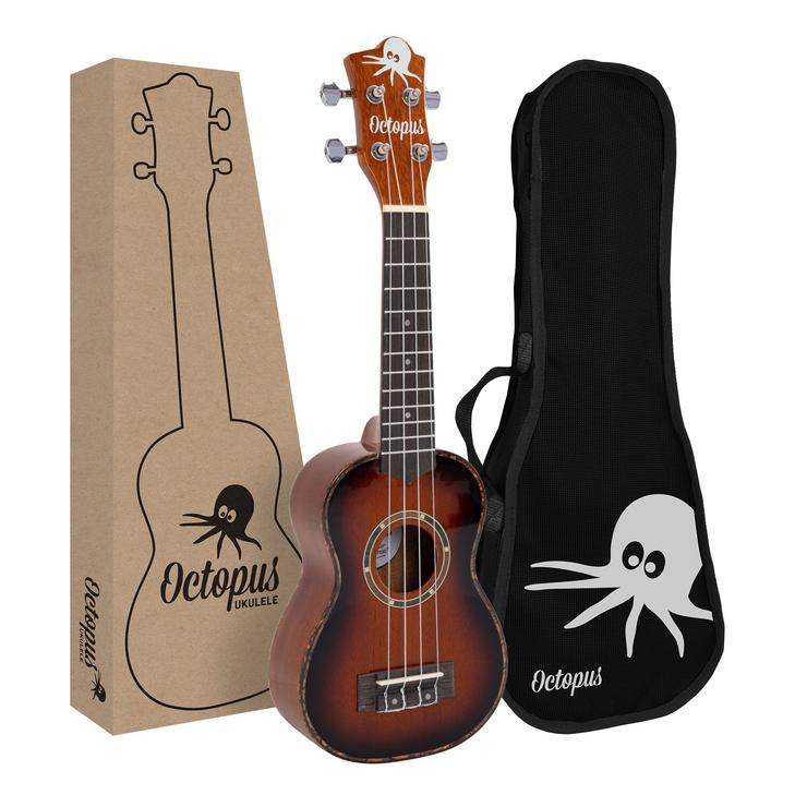 Octopus Mahogany soprano ukulele in gloss finish