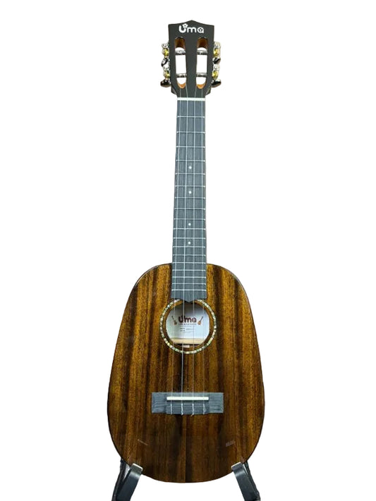 UMA UK-20SCP Pineapple Solid MH Concert Black Ukulele