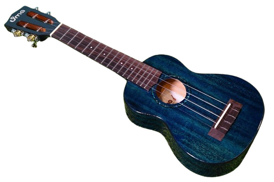 UMA UK-20SS Solid MH Soprano BLUE Ukulele