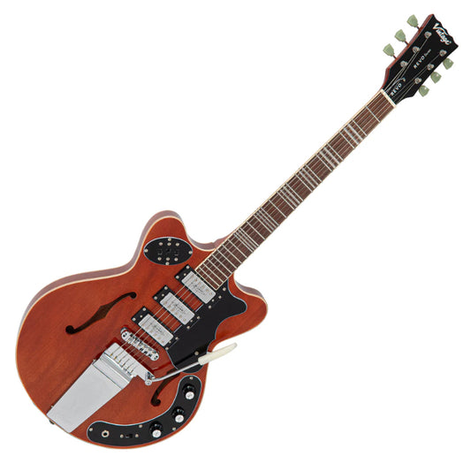 Vintage REVO Series 'Superthin' Electric Guitar ~ Natural