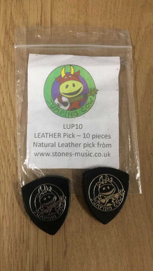 Jumping Cow leather banjo/uke pick - pack of 10