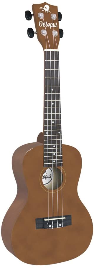 Octopus concert ukulele Brown natural