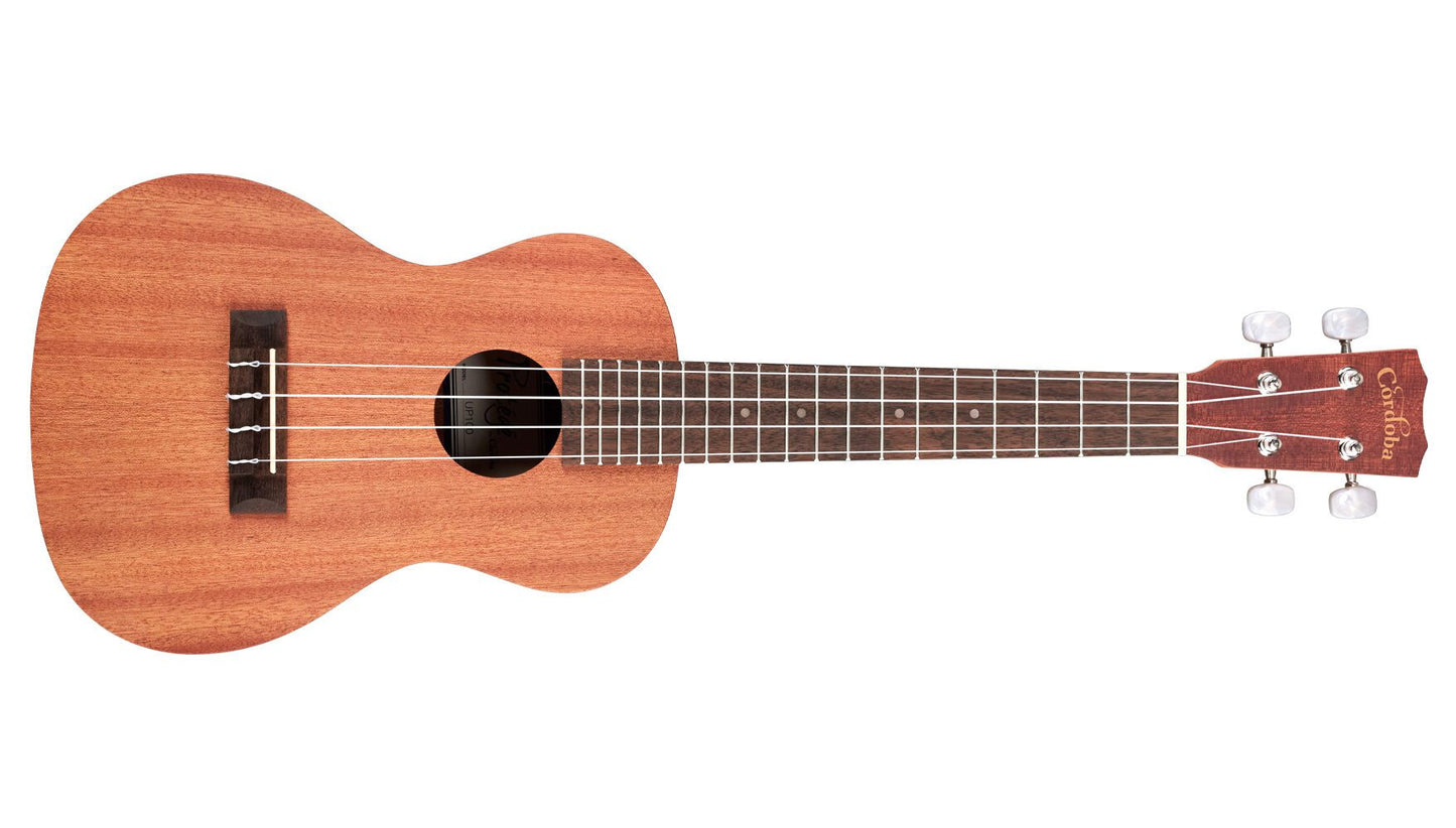 Cordoba UP100 Concert Ukulele Pack (includes gig bag, tuner, picks, and chord book)