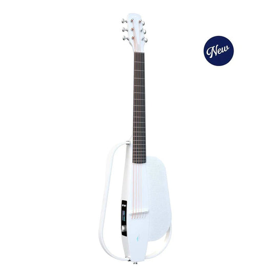 Enya 2023 NEXG 2 White All-in-One Smart Audio Loop Guitar with Case, Wireless Pedal & Charging Stand