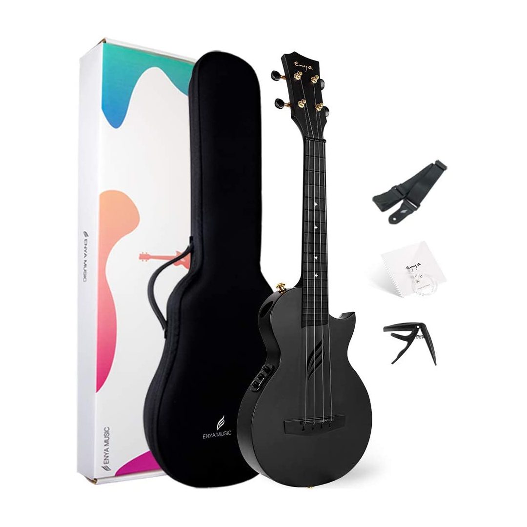 Enya Nova U Carbon Black Ukulele with EQ