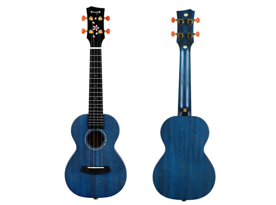 Enya EUC-MS Blue All Solid Mahogany Concert Ukulele complete with Gig-Bag